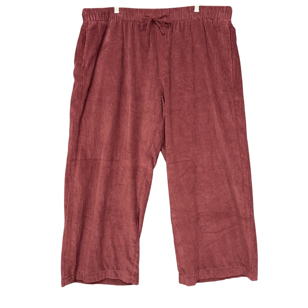 American Eagle Pants Women XXL Burgundy Corduroy Wide Leg Relaxed Boho AEO NWT